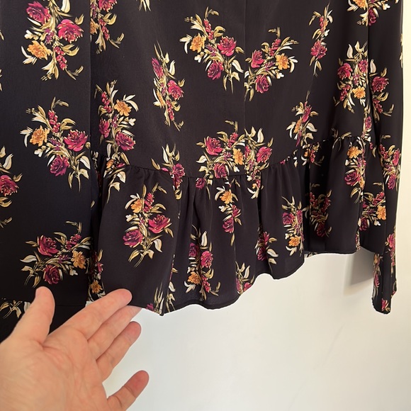 RENT THE RUNWAY Thakoon Collective Floral Peplum Button Front Blouse - Picture 9 of 12